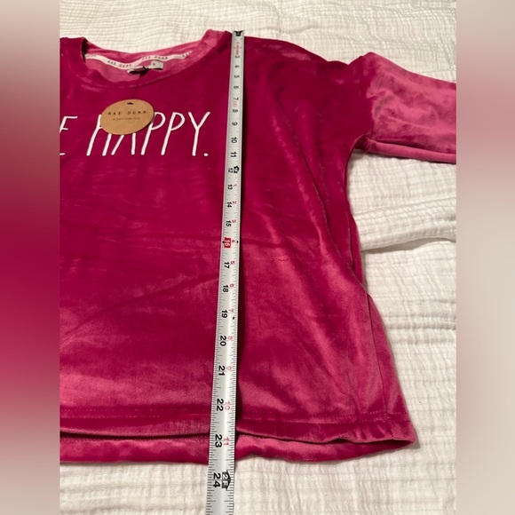 “Be Happy” Velour Drawstring Sweatshirt - NWT - Size L - Picture 10 of 12